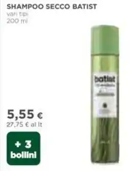 Coop Secco batist shampoo offerta