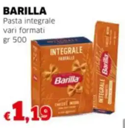 Mercati Alimentari BARILLA Pasta integrale vari formati offerta