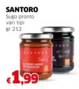 Mercati Alimentari SANTORO Sugo pronto vari tipi offerta