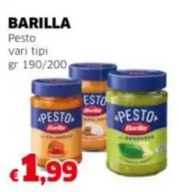 Mercati Alimentari BARILLA Pesto vari tipi offerta