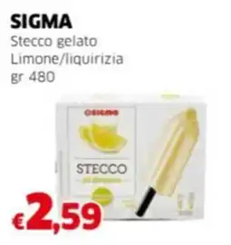 Mercati Alimentari SIGMA Stecco gelato Limone/liquirizia offerta