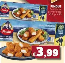 Mercati Alimentari FINDUS Bastoncini di merluzzo offerta
