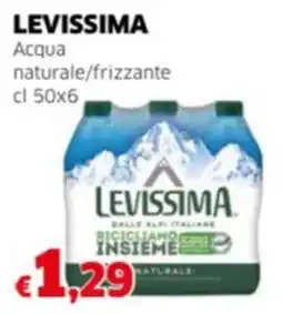 Mercati Alimentari LEVISSIMA Acqua naturale/frizzante offerta