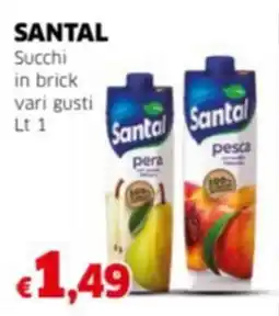 Mercati Alimentari SANTAL Succhi in brick vari gusti offerta