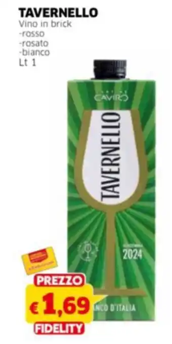 Mercati Alimentari TAVERNELLO Vino in brick offerta