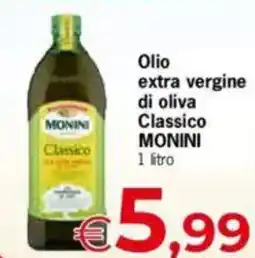 Despar Monini olio extra vergine di oliva classico offerta