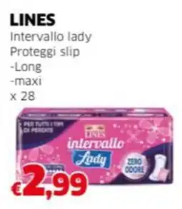 Mercati Alimentari LINES Intervallo lady Proteggi slip -Long -maxi offerta