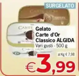 Despar Algida carte d'or classico vari gusti offerta