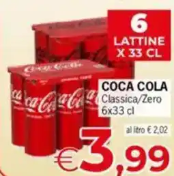 Despar Coca cola Classica Zero offerta