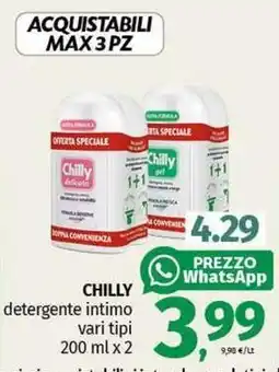 Pam CHILLY detergente intimo vari tipi offerta