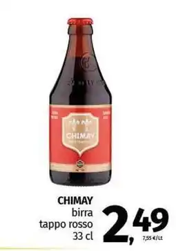 Pam CHIMAY birra tappo rosso offerta