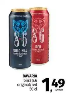 Pam BAVARIA birra 8.6 original/red offerta