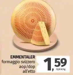 Pam EMMENTALER formaggio svizzero aop/dop all'etto offerta