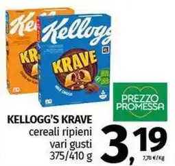 Pam KELLOGG'S KRAVE cereali ripieni vari gusti offerta