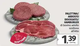 Pam Palettina/ arrosto disossato/ hamburger offerta
