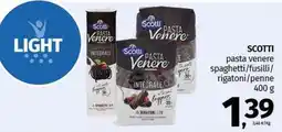 Pam SCOTTI pasta venere spaghetti/fusilli/ rigatoni/penne offerta