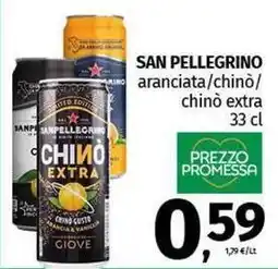 Pam SAN PELLEGRINO aranciata/chinò/ chinò extra offerta