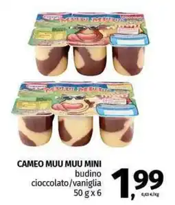 Pam CAMEO MUU MUU MINI budino cioccolato/vaniglia offerta