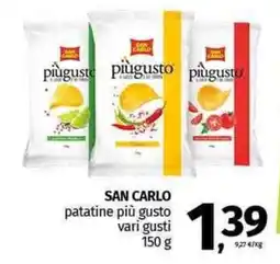 Pam SAN CARLO patatine più gusto vari gusti offerta