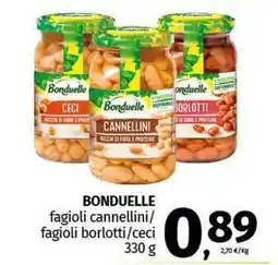 Pam BONDUELLE fagioli cannellini/ fagioli borlotti/ceci offerta