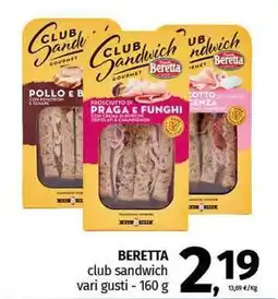 Pam BERETTA club sandwich vari gusti offerta