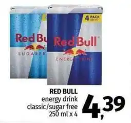 Pam RED BULL energy drink classic/sugar free offerta