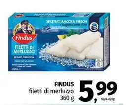 Pam FINDUS filetti di merluzzo offerta