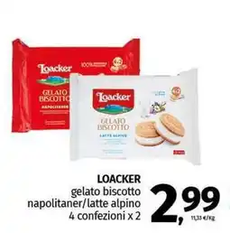 LOACKER gelato biscotto napolitaner/latte alpino