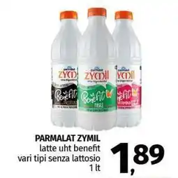 Pam PARMALAT ZYMIL latte uht benefit vari tipi senza lattosio offerta