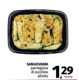 Pam SANGIOVANNI parmigiana di zucchine offerta