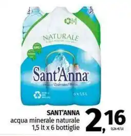 Pam SANT'ANNA acqua minerale naturale offerta