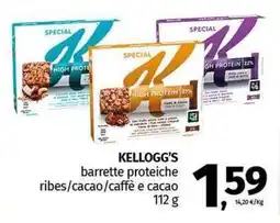 Pam KELLOGG'S barrette proteiche ribes/cacao/caffè e cacao offerta