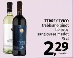 Pam TERRE CEVICO trebbiano pinot bianco/ sangiovese merlot offerta