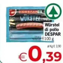 Despar Despar würstel di pollo offerta