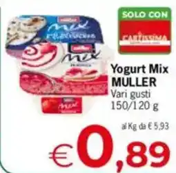 Despar Muller yogurt mix vari gusti offerta
