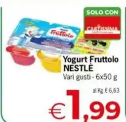 Despar Nestle yogurt fruttolo vari gusti offerta