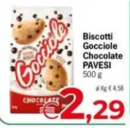 Despar Pavesi biscotti gocciole chocolate offerta