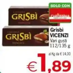 Despar Grisbì vicenzi vari gusti offerta