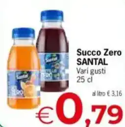 Despar Santal succo zero vari gusti offerta