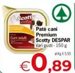 Despar Scotty despar patè cani premium scotty vari gusti offerta