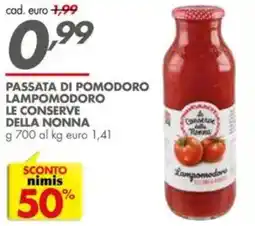 Italmark Le conserve della nonna passata di pomodoro lampomodoro offerta