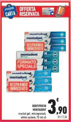 Conad Superstore DENTIFRICIO MENTADENT offerta