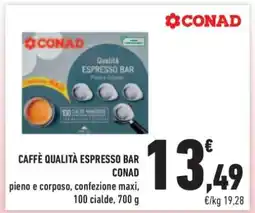 Conad Superstore CAFFÈ QUALITÀ ESPRESSO BAR offerta