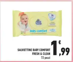 Conad Superstore SALVIETTINE BABY COMFORT FRESH & CLEAN offerta