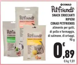 Conad Superstore Petfriends Snack Croccanti Ripieni offerta