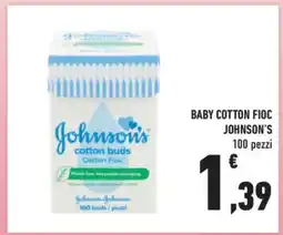 Conad Superstore BABY COTTON FIOC JOHNSON'S offerta