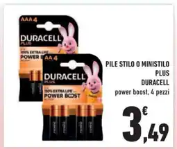 Conad Superstore PILE STILO O MINISTILO PLUS DURACELL offerta