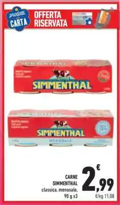 Conad Superstore CARNE SIMMENTHAL offerta