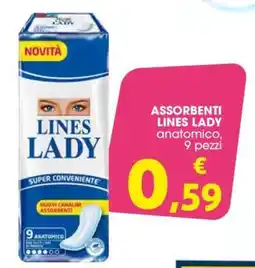 Conad ASSORBENTI LINES LADY offerta