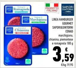 Conad LINEA HAMBURGER GOURMET SAPORI&DINTORNI CONAD offerta